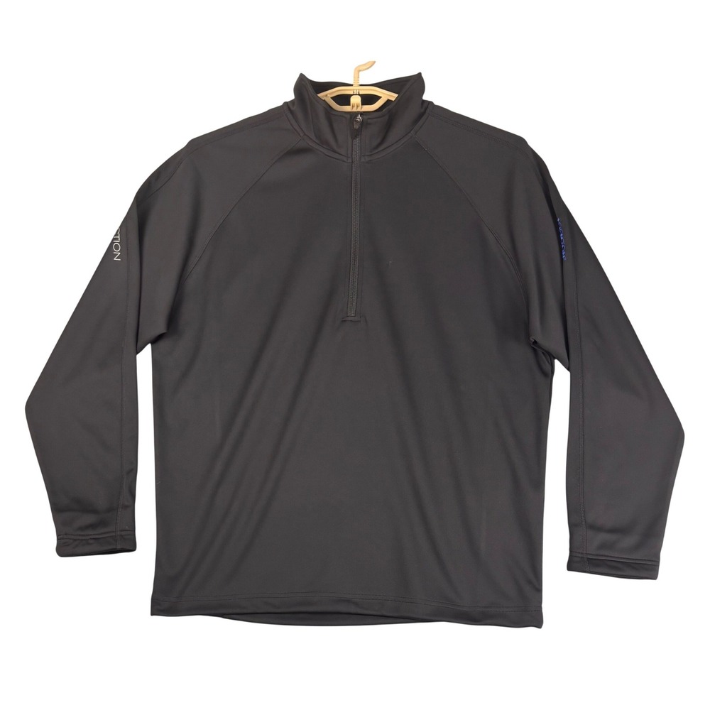 Zero Restriction Tour Series Mens Large Black Quarter Zip Golf Pullover Lockton
